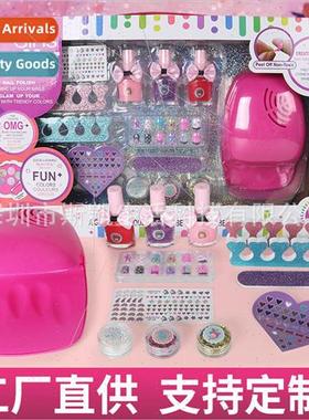 Toys Girls Cosmetics Nail Art pstick Blush Set Kids Makeup