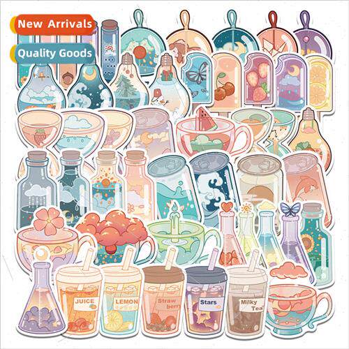 50 self-created designer  ins drink cup stickers luggage lap