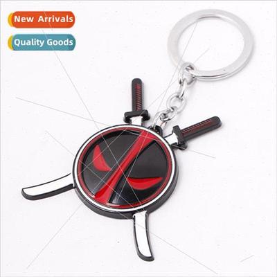 Movie and TV  movie Deadpool logo alloy keychain pendant jew