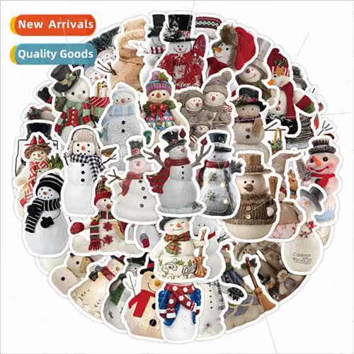 50 snowman cartoon childrens stickers scooter cell phone not