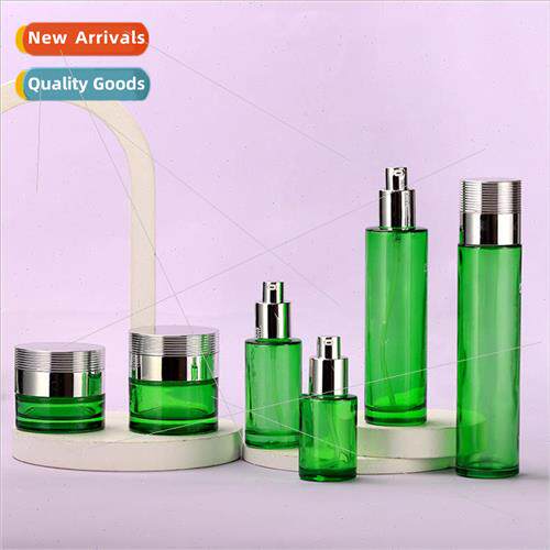 New straight round skincare glass bottle set of multi-specif