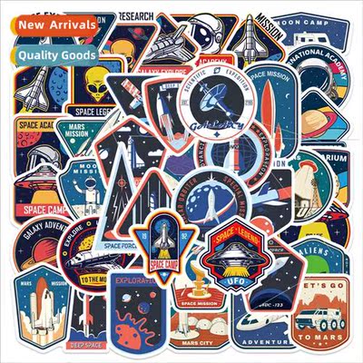 52 cartoon astronaut space doodle stickers decorative luggag