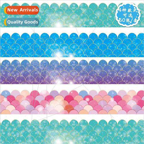 Mermaid Classroom Bulletin Board Border Stickers al Holiday