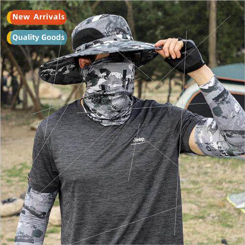 Sunscreen hat mens summer large-brimmed sun hat turban ice s
