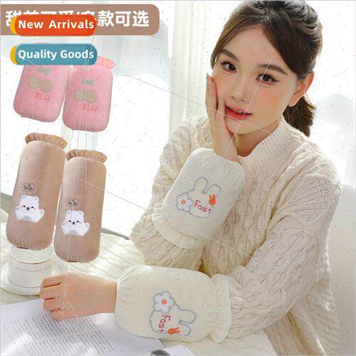 Autumn and winter plush sleeve set down jacket Ms. students