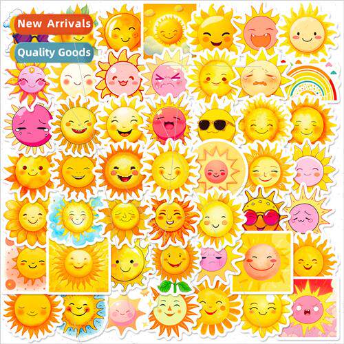 50 cartoon sunflower children reward stickers students cell