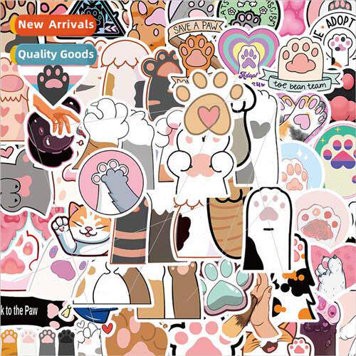 61 cute cat paw graffiti stickers notebook cell phone water