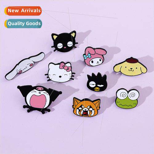 Creative cartoon Sanrio cute metal badges Kuromi KT cat Yuji