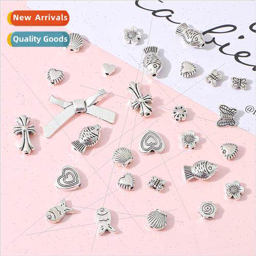 Antique silver-colored alloy electroplated gold-plated bow f