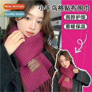 birds check color new hun fruit thousand dragon Winter scarf