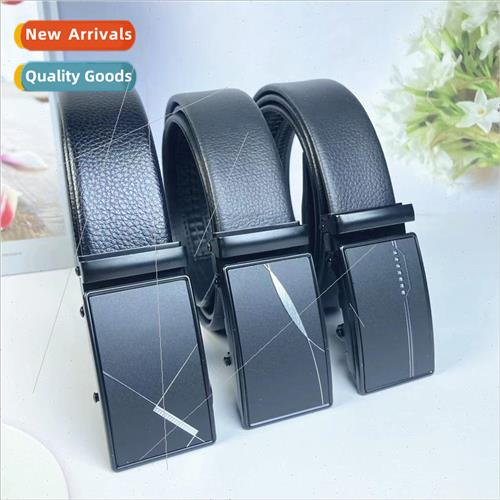 Winter mens wrap-around belt automatic buckle PVC casual pan
