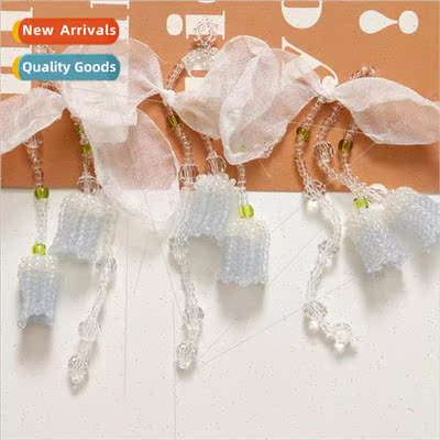 Autumn and winter long bow tassel wind chime lantern flower