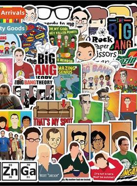 50 pcs of classic U.S. drama Big Bang Theory graffiti sticke