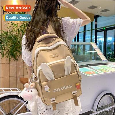 Cute rabbit schoolbag female new small fresh girl lightweigh