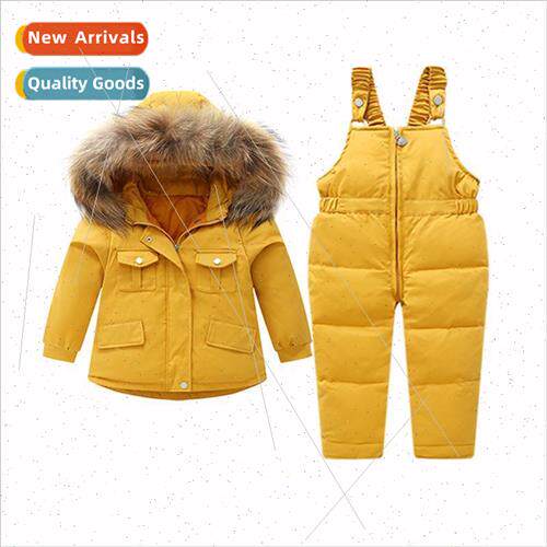 Childrens down jacket suit 2023 new winter men and women bab