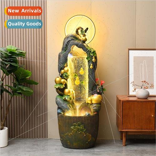 Rockery water fountain Zen Chinese rustic wind living room c
