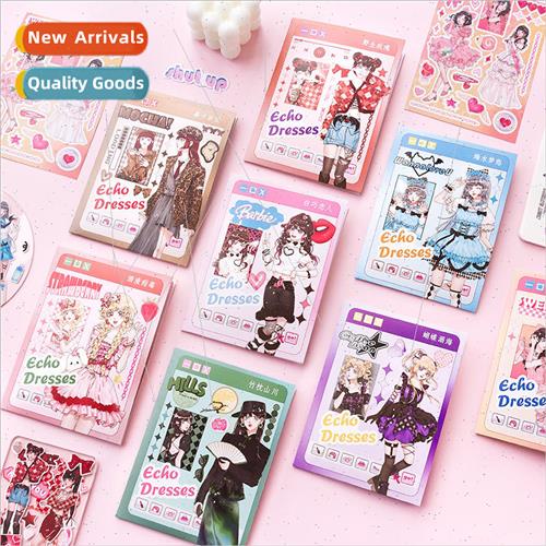 Echo dresses sticker set secondary sweet cool girl character