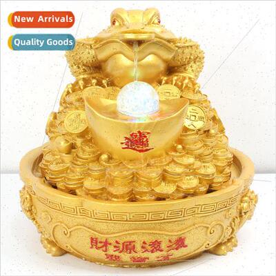 Creative gold toad resin crafts cash register asure bowl orn