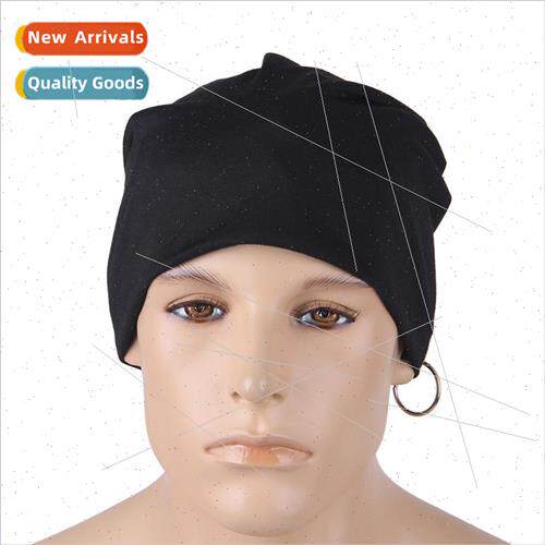 Iron Ring Mens Double Layer Bandana Hat Solid Color Hip Hop