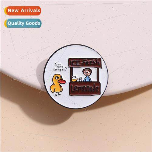 Cute Duck Brooch New Badge Pin Clothes Accessory Metal My So