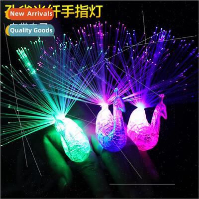 Peacock finger lights light up color changing peacock open s
