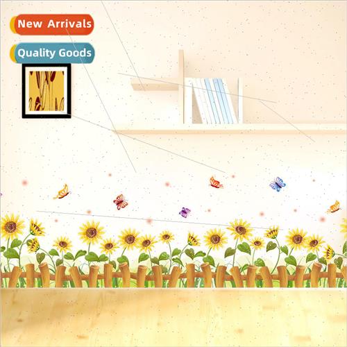 Pengcai XL7178 warm golden sunflower skirting wall stickers