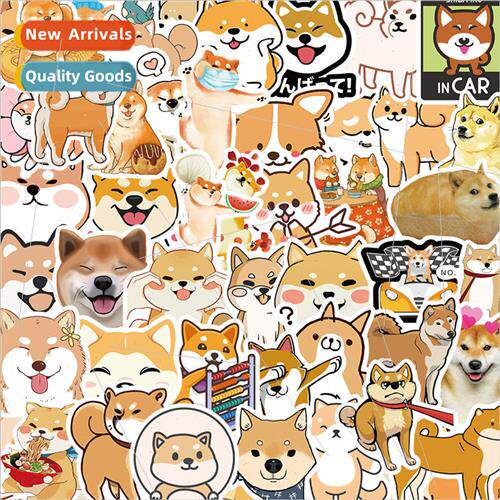 50 Cute Nerdy Dog Shiba Inu Doodle Stickers DIY ggage Skateb