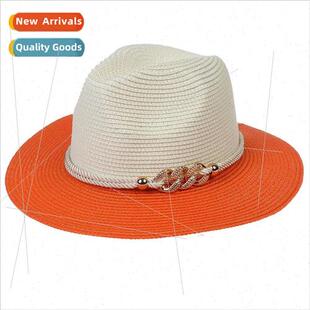 Summer gentlemans bowler hat set dance popping Panama straw