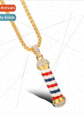 Diamond Dripping Oil Barber Shop Turning ght Tool  Necklace