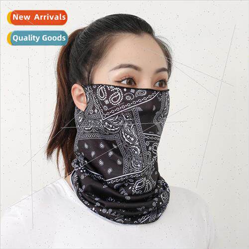 Ice silk sunscreen mask summer female male neck full face ou图片