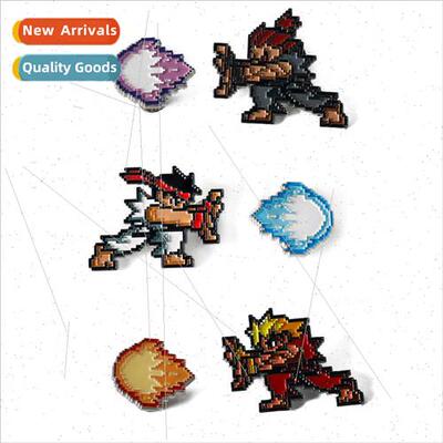 Set Fighter Brooch Game Anime Set Fighter Ryu Ken Goki Wave