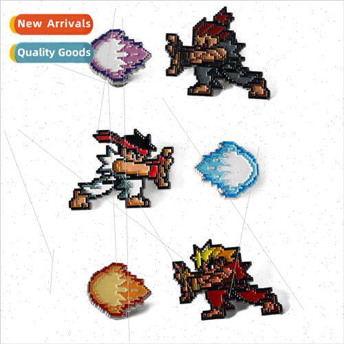 Set Fighter Brooch Game Anime Set Fighter Ryu Ken Goki Wave