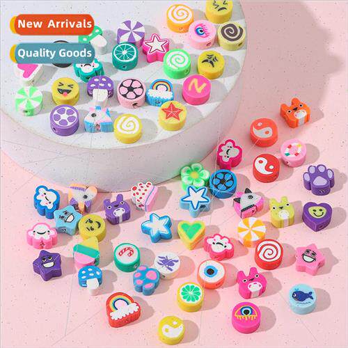 Mixed-color heart smiley Totoro clouds soft ceramic beads be