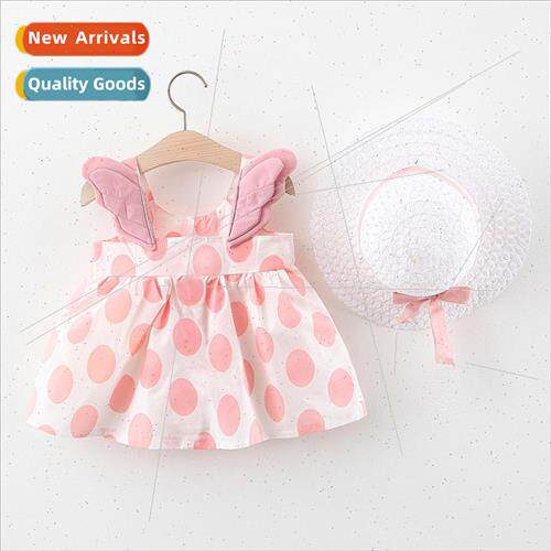 ttle girl summer cute Korean  of the large polka dot halter