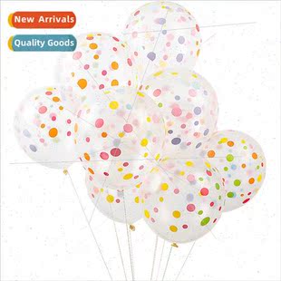 printing transparent colorful polka dot inch