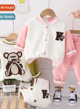 2024 spring new letters baseball uni适用m two-piece cartoon