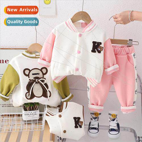 2024 spring new letters baseball uni适用m two-piece cartoon