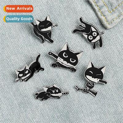 Creative new cartoon black cat mouth knife series modeling j