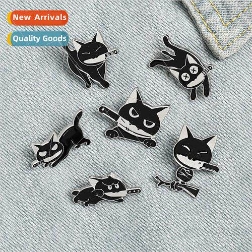 Creative new cartoon black cat mouth knife series modeling j