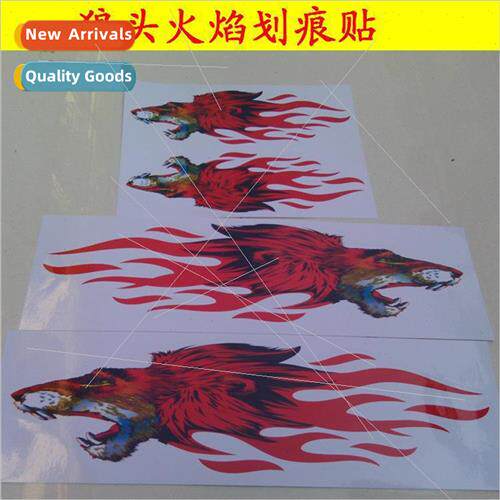 Car Stickers Printing Stickers Personalized Wolf Head Flame