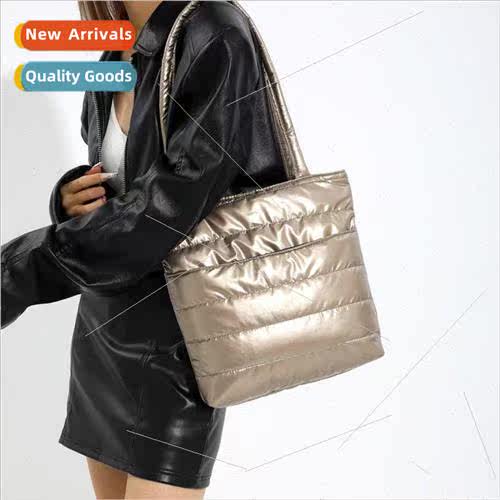 Cotton Shoulder Bag New Autumn and Winter Diamond Lattice La