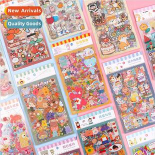 40 cartoon transparent pvc waterproof stickers 6 pcs into di