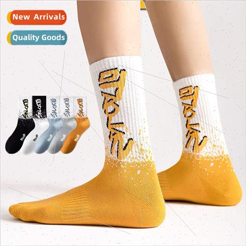 ins letters socks fall and winter students white sports stoc