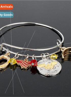 Movie  Avengers heroes Wonder Woman bracelet DIY metal combi