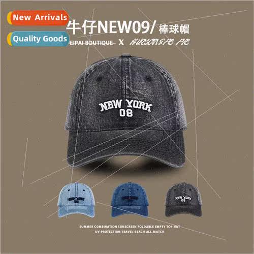 Korea baseball cap female cowboy do old hole hat spring and
