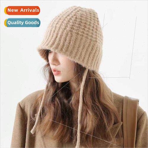 Handmade wool tie fisherman hat female fall and winter Korea