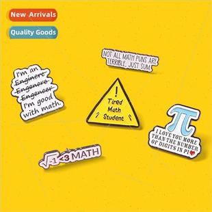 brooch triangle metal English badge sentence