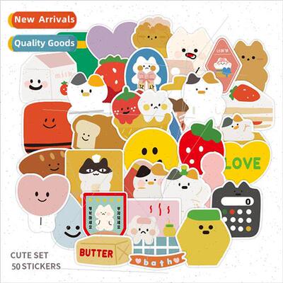 Korea ins cartoon cute gummy bears rabbit handbook stickers