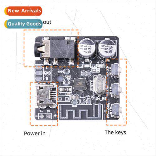 New black and white model bluetooth 5.0 button audio receive