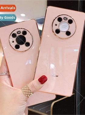 适用 Honor 90Pro plating phone case enjoy 60 straight edge T